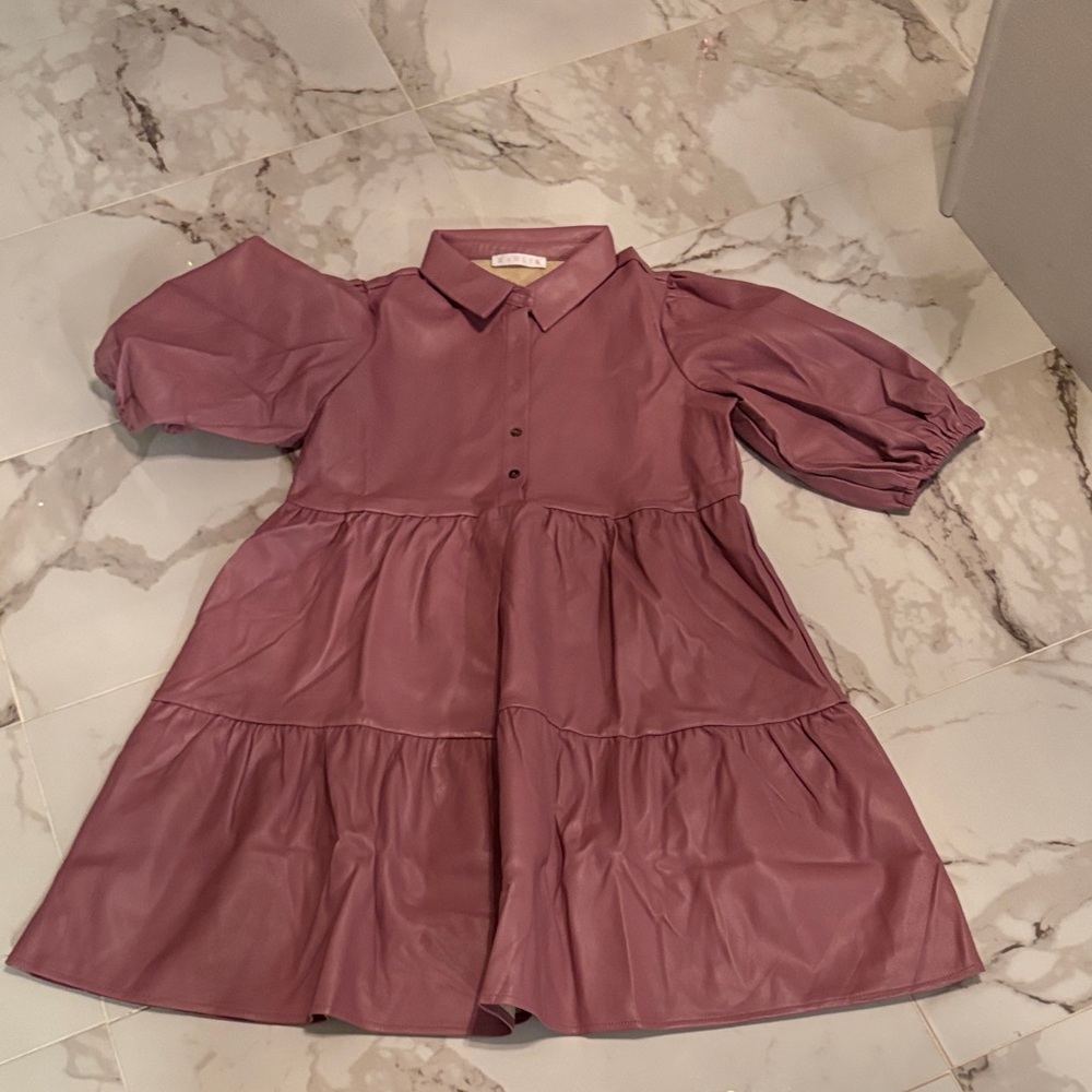 Karlie Mauve Tiered Dress